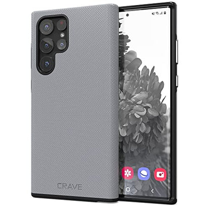 Crave Galaxy S22 Ultra Case, Shockproof Protection Dual Layer Case for Samsung Galaxy S22 Ultra 5G (6.8 inch) - Slate - color: Slate, size: Galaxy S22 Ultra