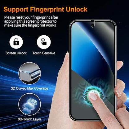 2 Pack for Google Pixel 10a Anti-Glare Matte Privacy Screen Protector, Smooth and Responsive Touch Flexible EPU Film, [Support Fingerprint Unlock] [Self-Healing] [Not Glass] - size: Google Pixel 10a