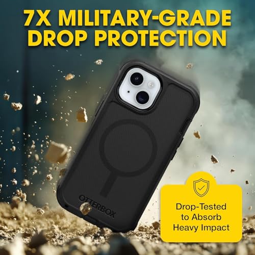 OtterBox iPhone 17e & iPhone 16e (Only) - Defender Series MagSafe Case - Black - Built-in Magnets - Screenless - Rugged & Durable - with Port Protection - Holster Clip Included - Non-Retail Packaging - color: Black, style: MagSafe