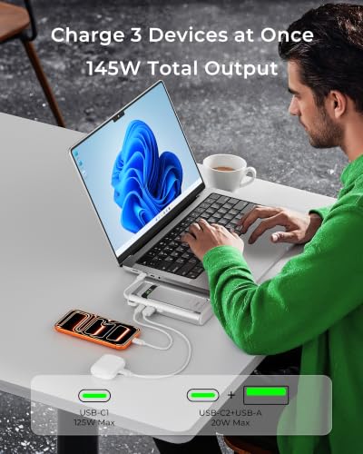 Laptop Power Bank, 20000mAh Portable Charger with 190W Total Output