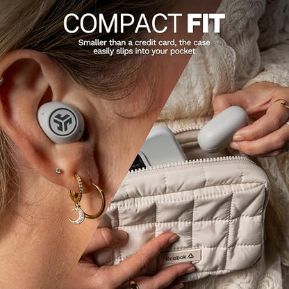JLab Go Pop ANC True Wireless Earbuds with Dual Connect, White - color: White