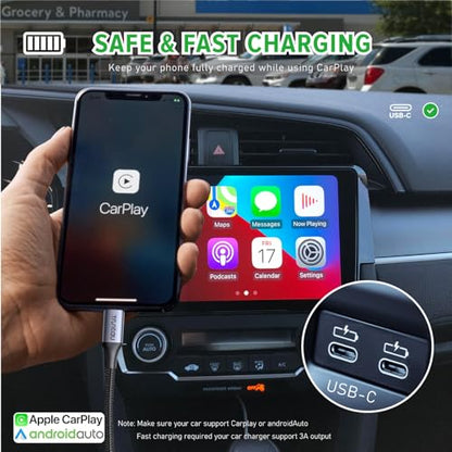 6FT USB C to USB C Cable Nylon Braided 60W Fast Charging, Compatible with iPhone 17/17 Pro/16 Series, Samsung S24/S23/S22 Ultra, Google Pixel, iPad Pro/Air, MacBook, CarPlay, Black - color: Black Braided, size: 6FT C to C