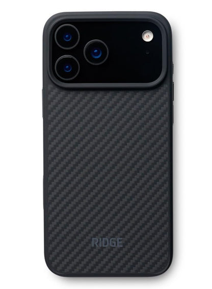 Ridge Case Compatible with iPhone 17 PRO MAX - Compatible with MAGSAFE & Wireless Charging, Aluminum Control Buttons, Dual-Layer Construction, TPU Bumper with Drop Protection (Carbon) - color: Carbon, size: iPhone 17 Pro Max