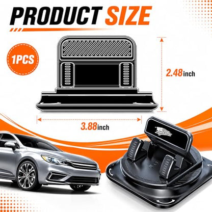 Car Dashboard Phone Holder with Land of Free,360° Rotatable Car Phone Holder Mount with Strong Self‑Adhesive,Universal Anti‑Slip Cell Phones Cars Mount for Horizontal & Vertical Place - color: Flag