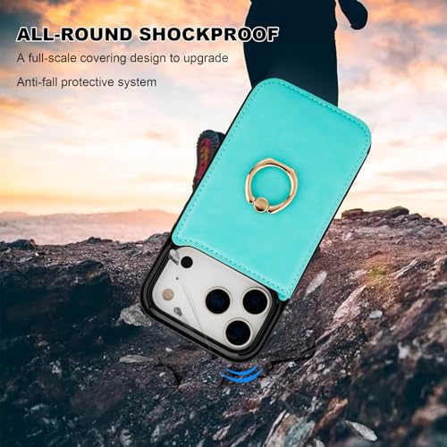 ONETOP for iPhone 18/17 Pro Wallet Case with Credit Card Holder,LightBlue - color: Light Blue