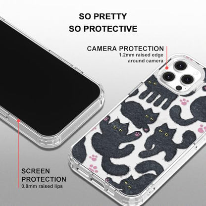 MOSNOVO Case for iPhone 12 & iPhone 12 Pro, [Buffertech 6.6ft Military-Grade Drop Protection] [Anti Peel Off Tech] Clear TPU Bumper Phone Case Cover Design - Black Furry Cat - color: Clear - Black Furry Cat, size: iPhone 12 / iPhone 12 Pro