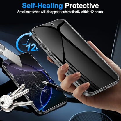 LYWHL 2 Pack for iPhone 16 Pro Privacy Screen Protector [Like Original Touch Sensitivity], Anti-Spy Private iPhone 16 Pro Film [Non-Glass], Case Friendly, Scratch-Resistant, Self-Healing - size: 6.3 inch - iPhone 16 Pro