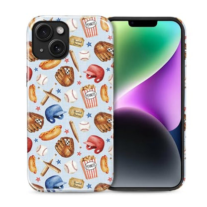 Case for iPhone 14 Plus, Shockproof Hybrid Protective Phone Case, Dual-Layer Drop Protection Anti-Scratch, Baseball Fun - color: Baseball Fun, size: iPhone 14 Plus
