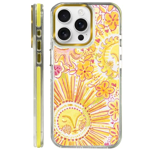Clear Magnetic Case for iPhone 15 Pro, Slim Anti-Yellow Transparent Cover, Military Grade Protection, Phone Cases for iPhone 15 Pro, Retro Sun - color: A-Retro Sun, size: Iphone 15 Pro