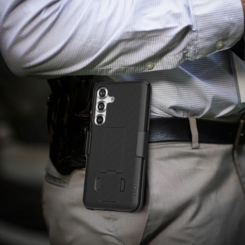 Encased DuraClip Compatible with Samsung Galaxy S25 Belt Clip Case with Phone Holster and Kickstand (S25) - size: S25
