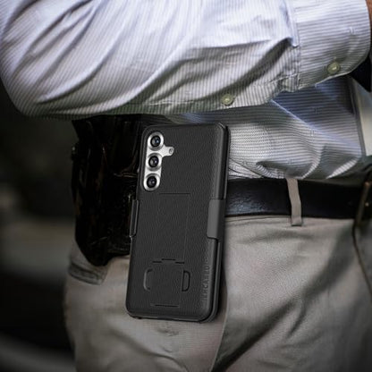Encased DuraClip Compatible with Samsung Galaxy S25 Belt Clip Case with Phone Holster and Kickstand (S25) - size: S25