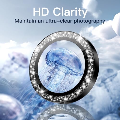 JETech Camera Lens Protector for iPhone 16 Pro/16 Pro Max, Black, 1 Set - color: Black