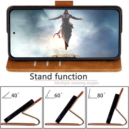SUANPOT Compatible with Samsung Galaxy S26 Wallet case with RFID Blocking Credit Card Holder,Flip Book PU Leather Protective Cover Women Men for Samsung S26 Phone case Light Coffee - color: Light Coffee, size: Samsung Galaxy S26