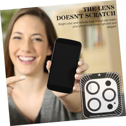 Camera Lens Protector Tempered Film for Scratch Resistant Dark Purple Protective Cover High Transparency Dust Film Compatible with Phone Cases