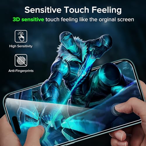 ivoler Screen Protector for iPhone 16 Plus 6.7" Tempered Glass 2-Pack - size: iPhone 16 Plus 6.7"
