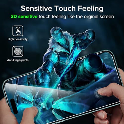 ivoler Screen Protector for iPhone 16 Plus 6.7" Tempered Glass 2-Pack - size: iPhone 16 Plus 6.7"