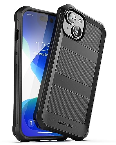 ENCASED Compatible with iPhone 15 Case - Military Grade Protection with 360 Rugged Full-Body Coverage (iPhone 15) Black - size: iPhone 15