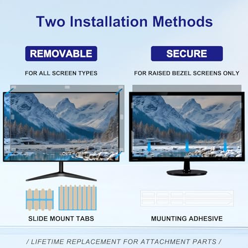 23 Inch Privacy Screen for Computer Monitor 16:9 Aspect Ratio - size: For Laptop 23 Inch 16:9-2Pack