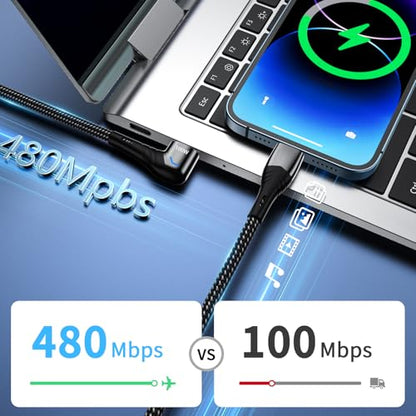 100W Magnetic Charging Cable,Magnetic Right Angle USB C Cable,480Mbps Data Transfer,5A Fast Charging,Compatible with USB C Device - color: Blackgreen, size: 1.2M+1.5M+1.5M+2M