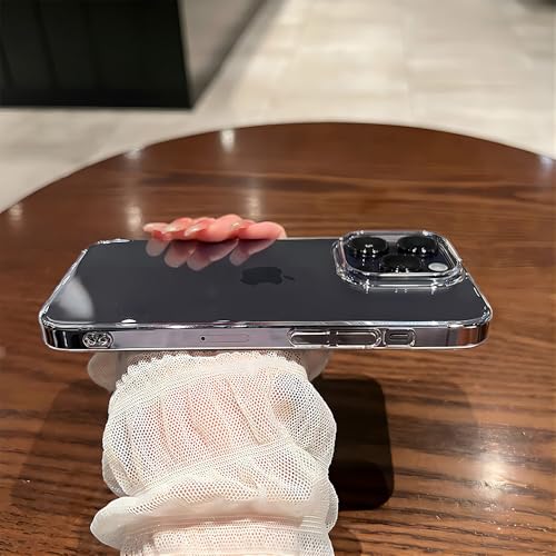 Designed for iPhone Case,Premium Sleek Crystal Clear,Anti-Yellowing Anti-Scratch Full Body Protection,Hard PC Transparent Ultra Slim Thin Shockproof Phone Case (iPhone 15,Clear) - size: iPhone 15