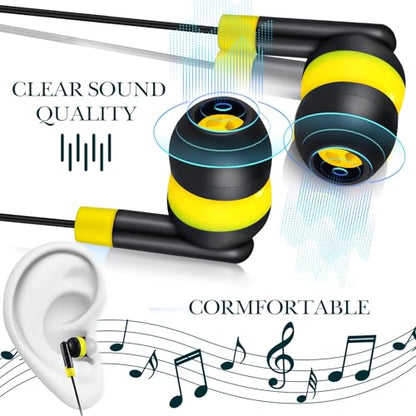 Kanayu 100 Pack Wired Earbuds Bulk for Classroom, No Mic 3.5mm, Colorful - color: Colorful