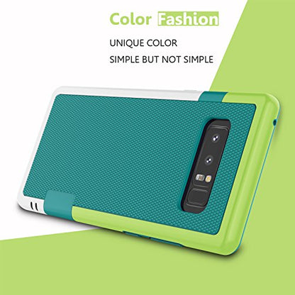 Jeylly Galaxy Note 8 Case, Note 8 Cover, [3 Color] Slim Hybrid Impact Rugged Soft TPU & Hard PC Bumper Shockproof Protective Anti-Slip Case Cover Shell for Samsung Galaxy Note 8 SM-N950 - Green | [3 Color] Slim Hybrid Impact Rugged Soft TPU & Hard PC Bump