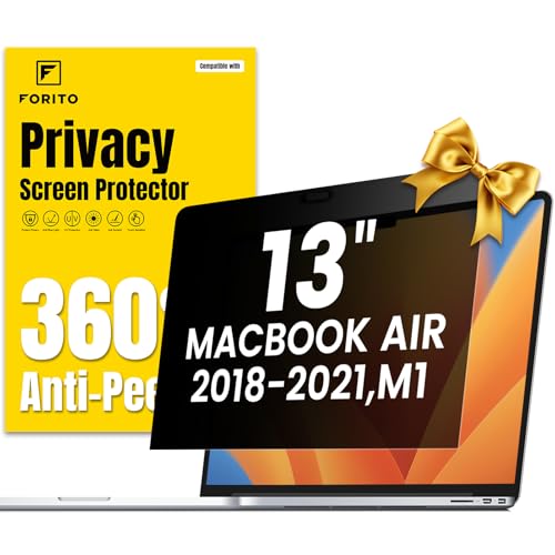 F FORITO 360° Privacy Screen Protector Compatible with MacBook Air 13 inch (2018, 2019, 2020, 2021, M1), Anti Peeping, Anti Glare and Scratch Resistant Laptop Privacy Screen Shield - size: for MacBook Air 13 Inch (2018-2021, M1)