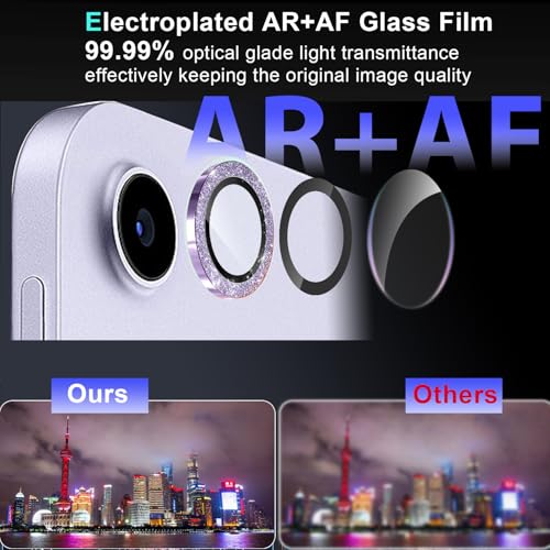 Zeking 2 Set for iPad Air 11 2026 Camera Lens Protector - color: Glitter Purple