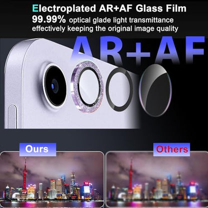 Zeking 2 Set for iPad Air 11 2026 Camera Lens Protector - color: Glitter Purple