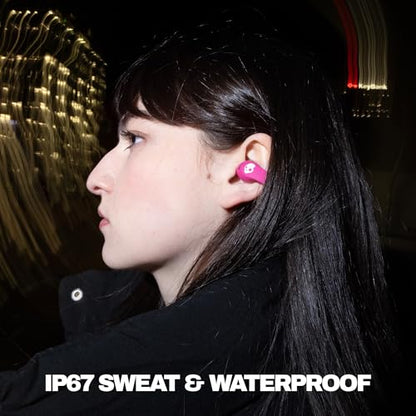 Skullcandy Push 720 Open Wireless Open-Ear Bluetooth Earbuds - Crazy Pink - color: Crazy Pink