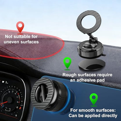 Car Mount, Vacuum Suction Phone Holder for Car, Car Phone Holder Mount, 360° Adjustable Phone Holder Wall Mount, Car Accessories for iPhone 17/16/15/14 Pro Max Cell Phone