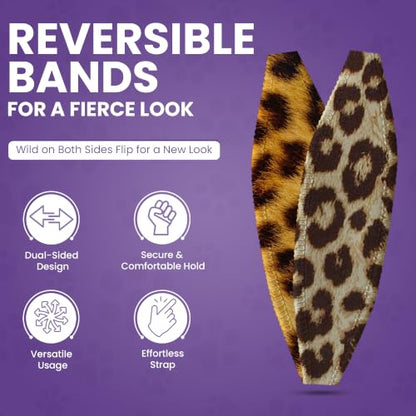 Switchbands Animal Phone Grip Strap 2 Pack – Reversible Elastic Strap, Adhesive-Free No Damage, Ergonomic Hand Support, Drop Protection, Wireless Charging Compatible, Universal – Cheetah Chick - color: Cheetah Chick, size: Pack of 2