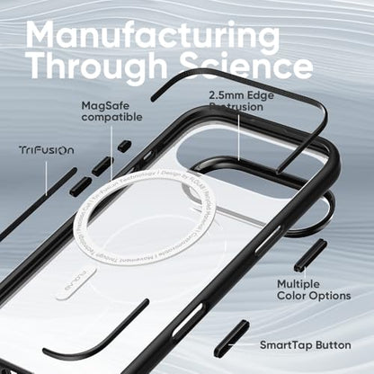 FLOLAB Surtect Tri-Fusion Magnetic for iPhone 17 Air Case Protective Slim Design Magsafe Compatible Military Grade - Clear Matte Translucent - color: Clear Matte Translucent, size: iPhone 17 Air