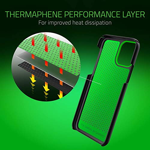 Razer Arctech Slim for iPhone 11 Pro Case: Thermaphene & Venting Performance Cooling - Wireless Charging Compatible - Matte Black - color: Matte Black