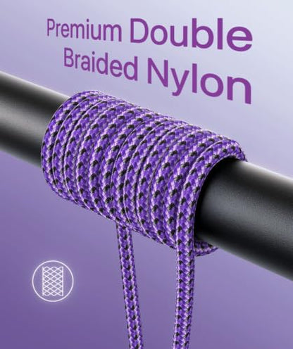 USB to USB C Cable 90 Degree 6FT, Right Angle USB A USBC Cable 2Pack Purple - color: Purple, size: 6FT, style: USB A to USB C