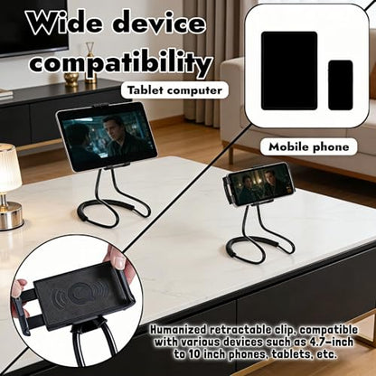 Lazy Phone Holder, 27.6" Flexible Arm Phone Mount, Black
