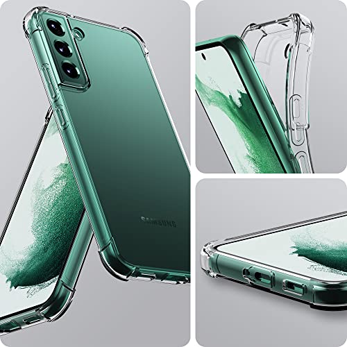 Case for Samsung Galaxy S22 Case, Galaxy S22 Case, Ultra [Slim Thin] Scratch Resistant Flexible TPU Gel Rubber Soft Silicone Protective Clear Case Cover for Samsung Galaxy S22 (Clear) - size: S22