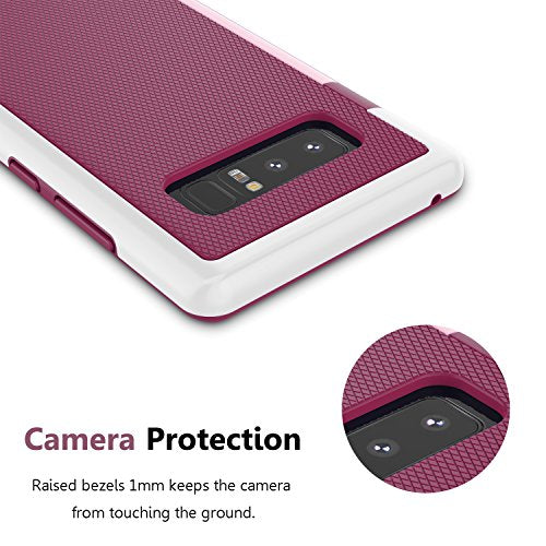 Jeylly Galaxy Note 8 Case, Note 8 Cover, [3 Color] Slim Hybrid Impact Rugged Soft TPU & Hard PC Bumper Shockproof Protective Anti-Slip Case Cover Shell for Samsung Galaxy Note 8 SM-N950 - Wine | [3 Color] Slim Hybrid Impact Rugged Soft TPU & Hard PC Bumpe