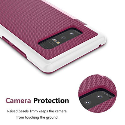 Jeylly Galaxy Note 8 Case, Note 8 Cover, [3 Color] Slim Hybrid Impact Rugged Soft TPU & Hard PC Bumper Shockproof Protective Anti-Slip Case Cover Shell for Samsung Galaxy Note 8 SM-N950 - Wine | [3 Color] Slim Hybrid Impact Rugged Soft TPU & Hard PC Bumpe