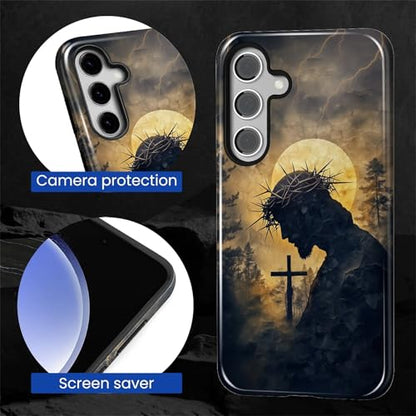 CARLOCA Case for Samsung Galaxy S25,Faith Inspired Christians Scripture Design Hybrid Dual Protection Soft TPU + Hard PC,Shockproof Anti-Scratch Cover Men Women Stylish Protective Phone Case - color: Faith Inspired Christians Scripture, size: Galaxy S25