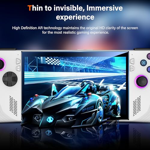 UniqueMe [3 Pack] Screen Protector Compatible with ASUS ROG Ally Handheld 2023 7.0-inch,Tempered Glass Transparent Ultra HD Screen Protector, 9H Hardness Anti Scratch Bubble Free Anti-Fingerprint - size: 6.8 inch