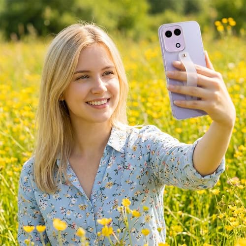 Universal Portable Phone Loop Phone Grip Holder, Finger Loop for Phones Case with Adhesive Backing for Most Smartphones, Includes Stand Function