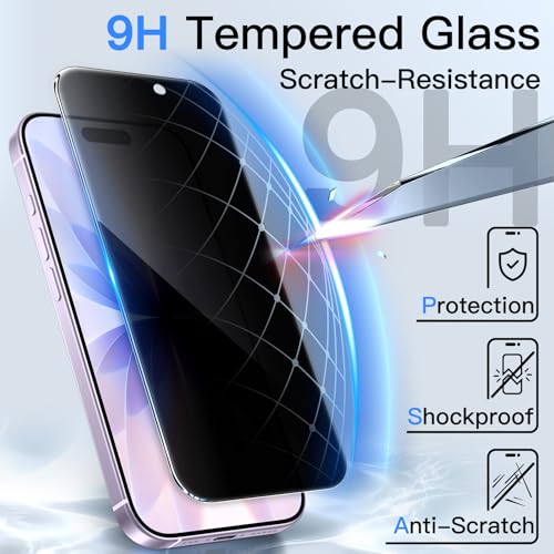 JETech Privacy Screen Protector for iPhone 17, 2-Pack - size: iPhone 17