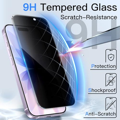 JETech Privacy Screen Protector for iPhone 17, 2-Pack - size: iPhone 17