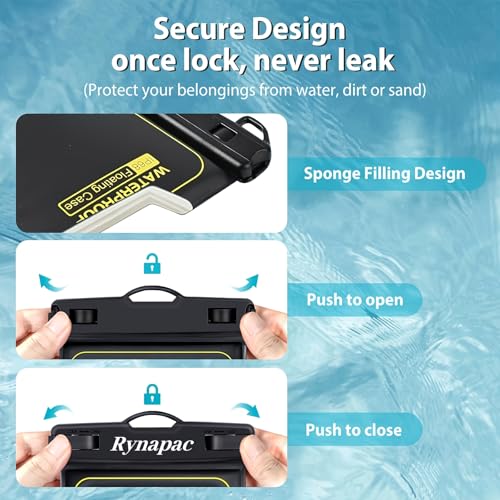 Waterproof Phone Pouch - 6 Colors Universal Touchscreen Waterproof Phone Bag for Swimming, Beach & Outdoor Use (Black) - color: Black