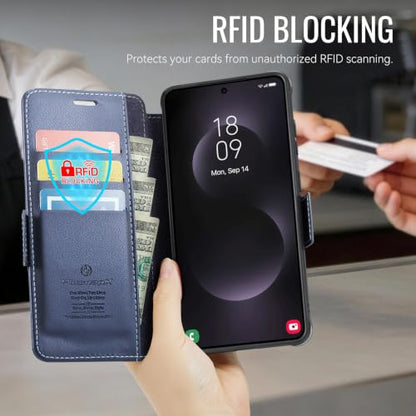 for Samsung S26 Ultra Slim Case Wallet Wireless Charging, Deepblue - color: Deep Blue, size: Samsung Galaxy S26 Ultra