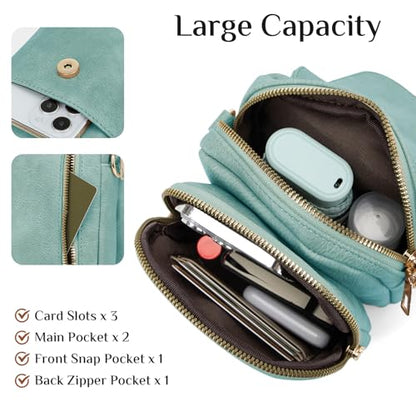 Fashion Small Crossbody Bags for Women Trendy Designer Cell Phone Purses | Adjustable Straps,with Card Holder,Detachable Wristlet Strap,small Cross Body Bag for Woman,Mini Bags,Travel Purse,Work,Gym - color: Lightblue