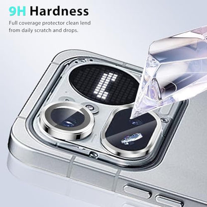 Zeking 2 Set for Nothing Phone 4a Pro 5G Camera Lens Protector - color: Silver