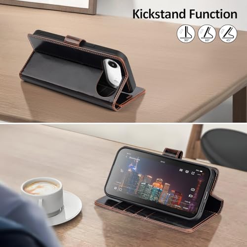 Shieldtop Compatible with MagSafe iPhone 17 Air Wallet Case,(Coffee) | 2 in 1 Detachable Magnetic,Credit Card Holder Slots,RFID Blocking,PU Leather,Kickstand,Flip Folio Phone Cover for Men & Women - color: Coffee-U1, size: iPhone 17 Air - 6.6"