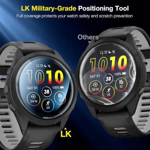 LK 3 Pack for Garmin forerunner 265 Screen Protector, Self-Healing TPU - size: 46mm